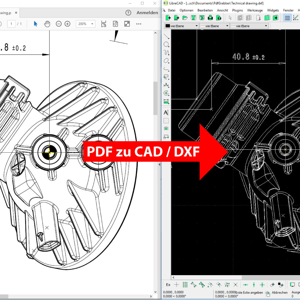 Vergleich: PDF in CAD umwandeln mit PdfGrabber
