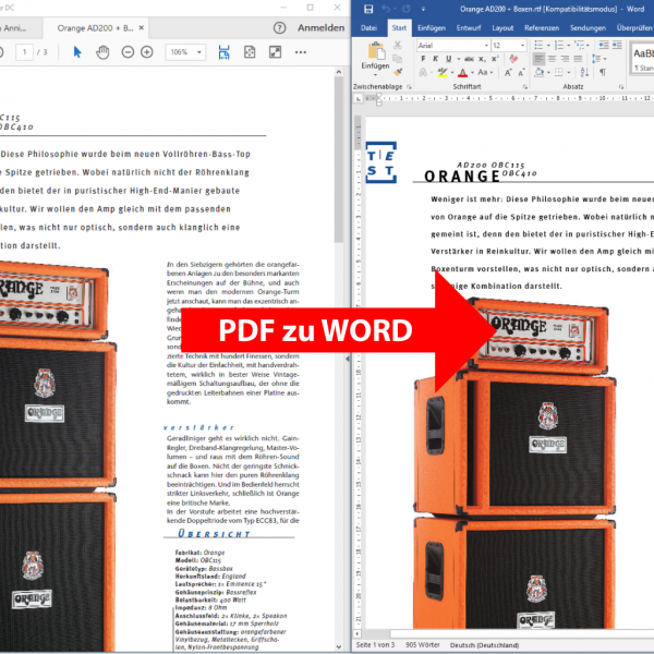 PDF in Word umwandeln mit "PDF Grabber"