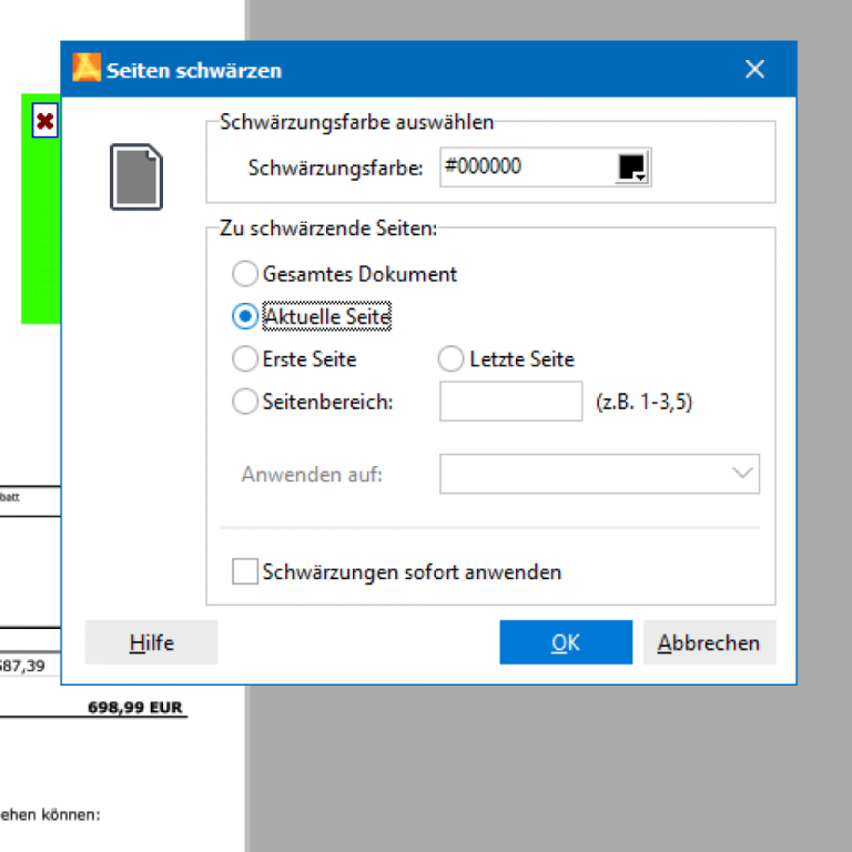 Texte in PDFs löschen dauerhaft und unwiederbringlich