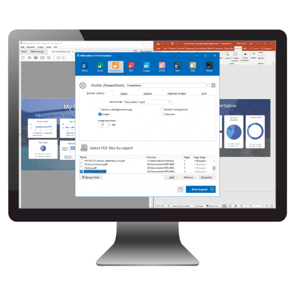 Convert PDFs into PowerPoint presentations with "PdfGrabber"
